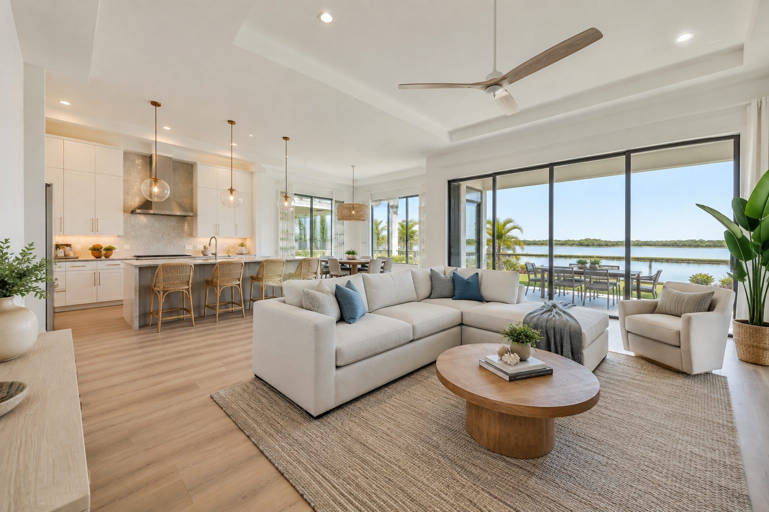 A bright Central Florida home interior, illustrative